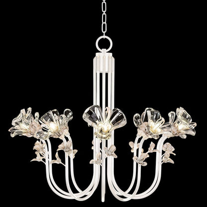 Fine Art Handcrafted Lighting Azu 10 Light 36" Wide Crystal Abstract Chandelier