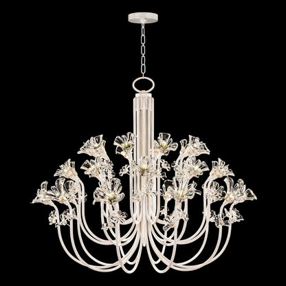 Fine Art Handcrafted Lighting Azu 30 Light 57" Wide Crystal Abstract Chandelier