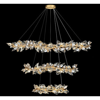 Fine Art Handcrafted Lighting Foret 35 Light 71" Wide Crystal Ring Chandelier