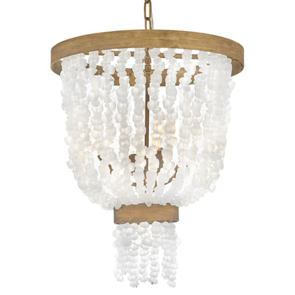 Fredrick Ramond Dune 4 Light 18" Wide Beaded Waterfall Chandelier