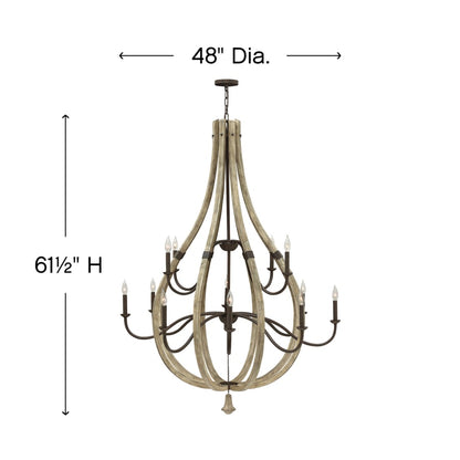 Fredrick Ramond 12 Light 2 Tier Chandelier from the Middlefield Collection