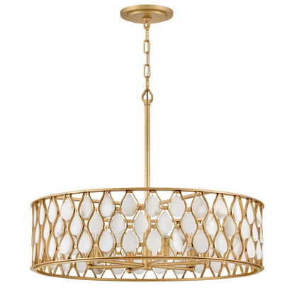 Fredrick Ramond Estie 6 Light 28" Wide Drum Chandelier