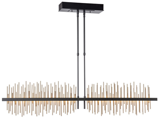Gossamer 51.9" Wide Large Black And Soft Golds LED Pendant