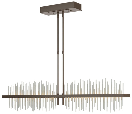 Gossamer 51.9" Wide Large Bronze And Vintage Platinum LED Pendant