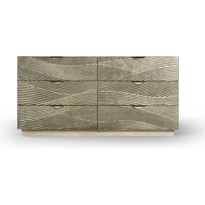 Jonathan Charles Capillary Cast Metal Texture Double Dresser (500393-BLO-SFM)