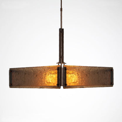 Hammerton Studio Urban Loft 24" Wide Artisan Crafted Chandelier with Hand Textured Glass