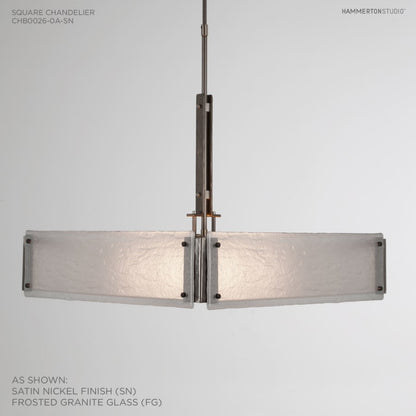 Hammerton Studio Urban Loft 24" Wide Artisan Crafted Chandelier with Hand Textured Glass