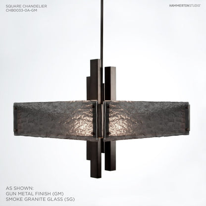 Hammerton Studio Carlyle 24" Wide Artisan Crafted Chandelier with Hand Textured Glass