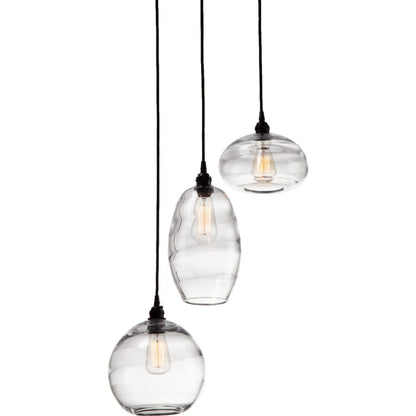 Hammerton Studio Misto 21" Wide Artisan Crafted Optic Glass 3 Light Pendant