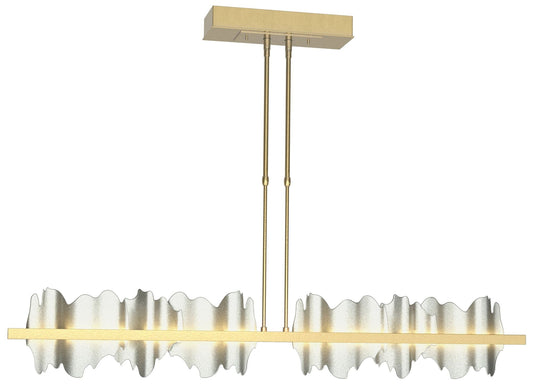 Hildene 51.9" Wide Large Modern Brass And Vintage Platinum LED Pendant