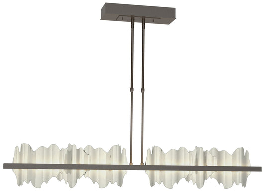 Hildene 51.9" Wide Large Oil Rubbed Bronze And Sterling LED Pendant