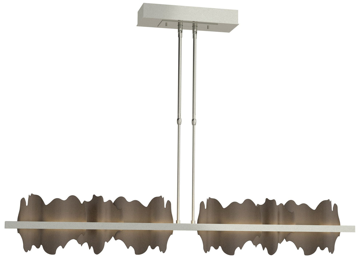 Hildene 51.9" Wide Large Sterling And Bronze LED Pendant