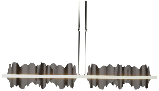 Hildene 51.9"W Oil Rubbed Bronze Accented Large Sterling Long LED Pend