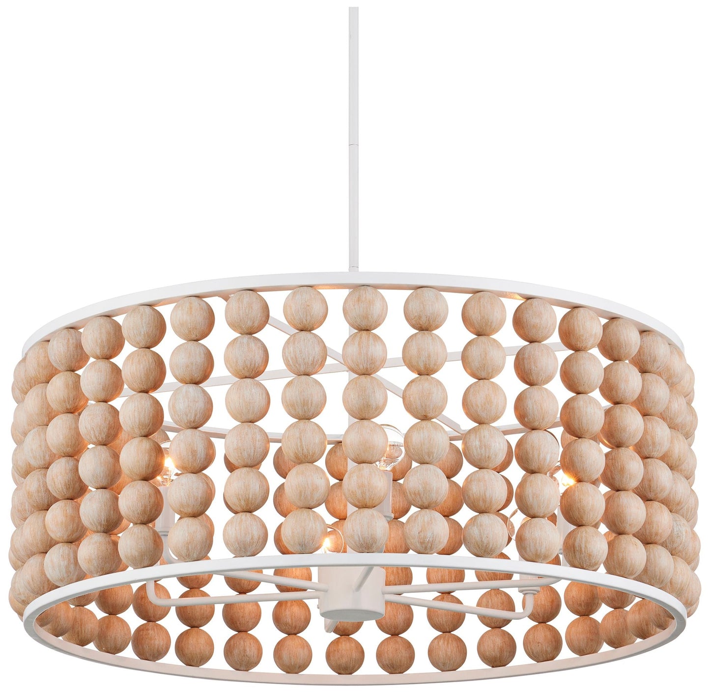Holcroft 32 1/4"W Sugar White and Sandstone Pendant Light