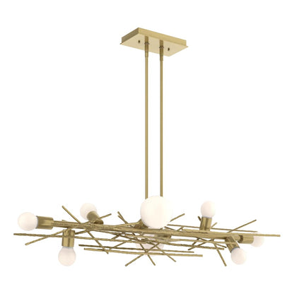 Hubbardton Forge Brindille 8 Light 54" Wide LED Abstract Linear Pendant