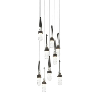 Hubbardton Forge Link 9 Light 21" Wide Multi Light Pendant
