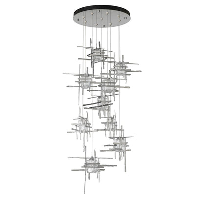 Hubbardton Forge Tura 9 Light 30" Wide Abstract Multi Light Pendant