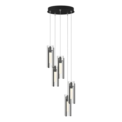 Hubbardton Forge Exos Glass 5 Light 14" Wide Suspension Multi Light Pendant