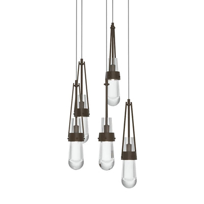 Hubbardton Forge Link 5 Light 13" Wide Multi Light Pendant