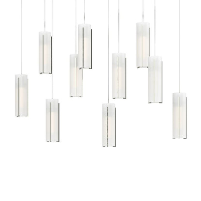 Hubbardton Forge Exos Glass 10 Light 45" Wide Suspension Linear Pendant