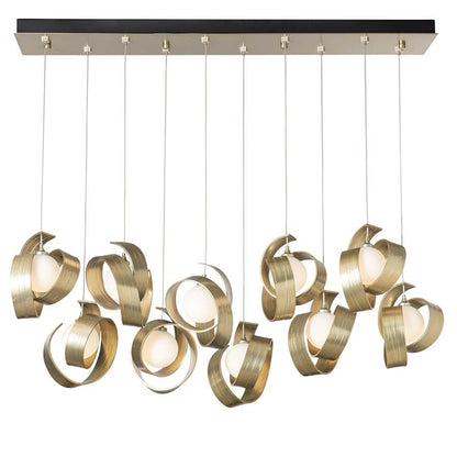 Hubbardton Forge Riza 10 Light 47" Wide Linear Pendant