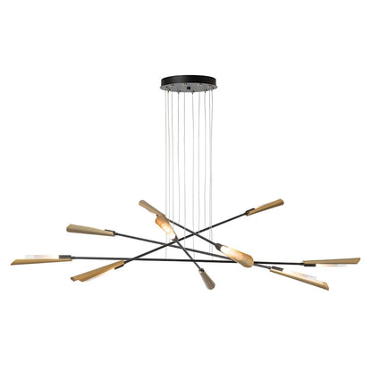 Hubbardton Forge Flight 10 Light 74" Wide Multi Light Pendant