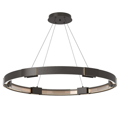 Hubbardton Forge Aura 12 Light 48" Wide LED Ring Chandelier