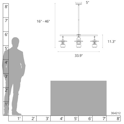 Hubbardton Forge Mason 4 Light 34" Wide Outdoor Chandelier
