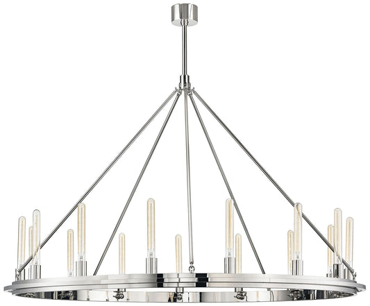 Hudson Valley Chambers 58" Wide Nickel 15-Light Chandelier