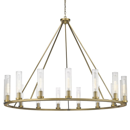 James Allan Hartman 15 Light 60" Wide Pillar Candle Ring Chandelier