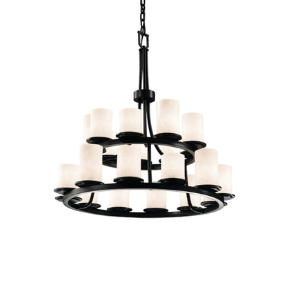Justice Design Group Clouds 21 Light 2 Tier Chandelier