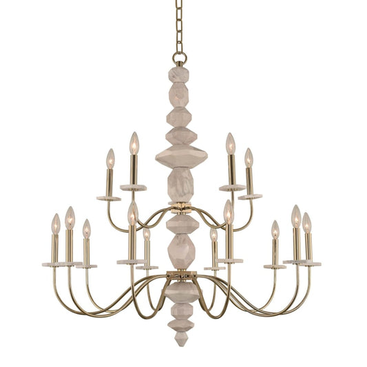 Kalco Carrara 15 Light 38" Wide Chandelier