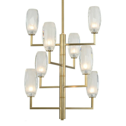 Kalco June 8 Light 21" Wide LED Crystal Chandelier