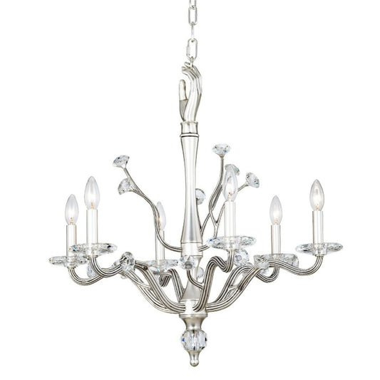 Kalco Venus 6 Light 26" Wide Crystal Candle Style Chandelier
