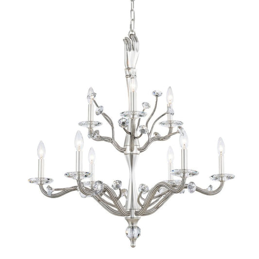 Kalco Venus 9 Light 32" Wide Crystal Candle Style Chandelier