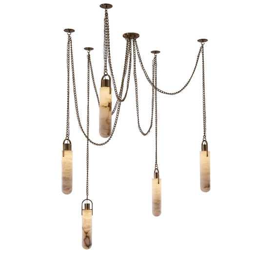 Kalco Flint 5 Light 38" Wide LED Multi Light Pendant