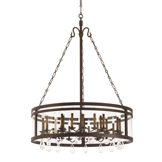 Kalco Morris 24 Light 1 Tier Drum Chandelier