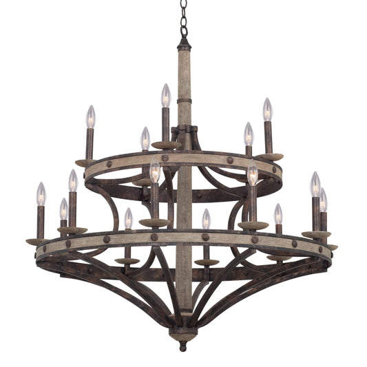 Kalco Coronado 15 Light 2 Tier Chandelier