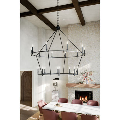 Kichler Carrick 18 Light 55" Wide Taper Candle Ring Chandelier