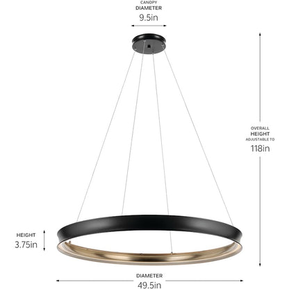 Kichler Larousse 50" Wide LED Ring Chandelier