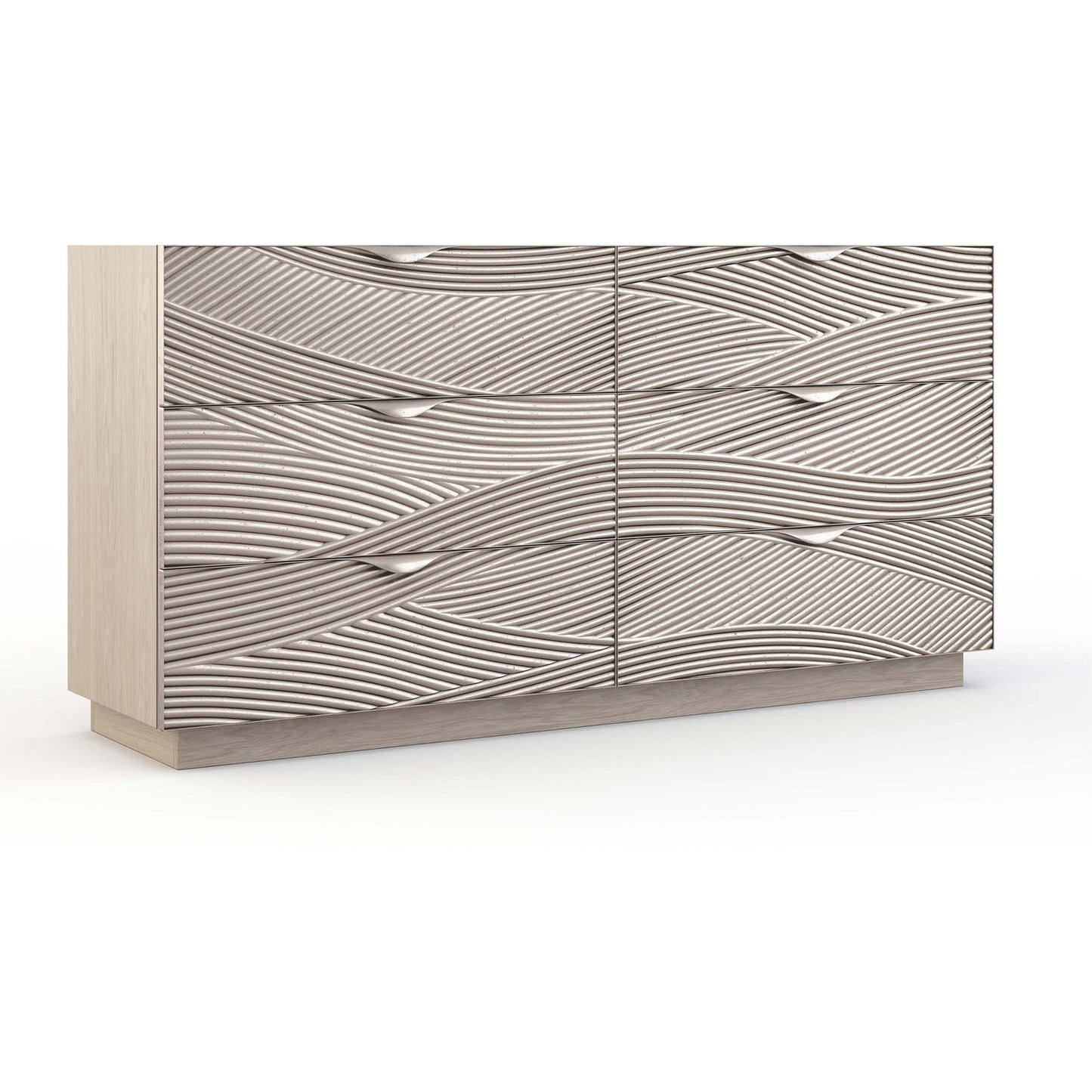Jonathan Charles Capillary Cast Metal Texture Double Dresser (500393-BLO-SFM)
