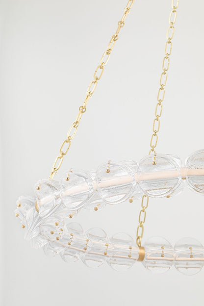 Lindley Small LED Chandelier Aged Brass