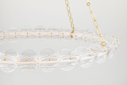 Lindley Small LED Chandelier Aged Brass