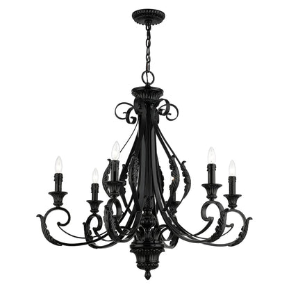 Livex Lighting Valencia 6 Light 35" Wide Taper Candle Style Chandelier