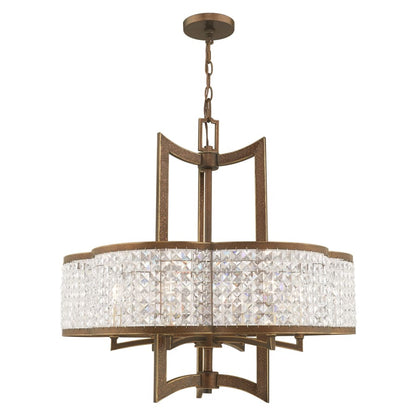 Livex Lighting Grammercy 6 Light 26" Wide Single Chandelier with Clear Crystal Diffusers