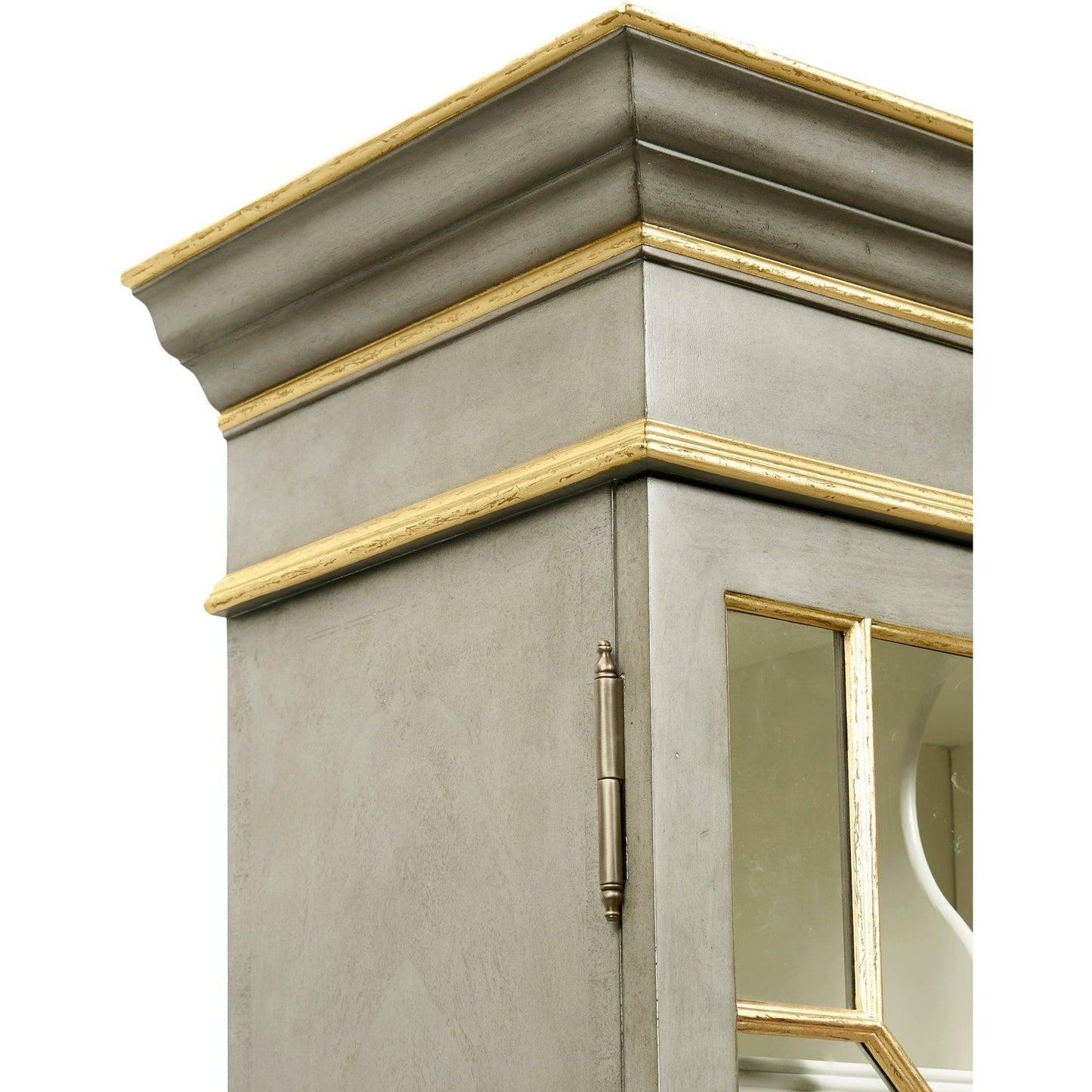 Jonathan Charles Buckingham Georgian Grey & Gilded Secretary Cabinet (492260-PBG)