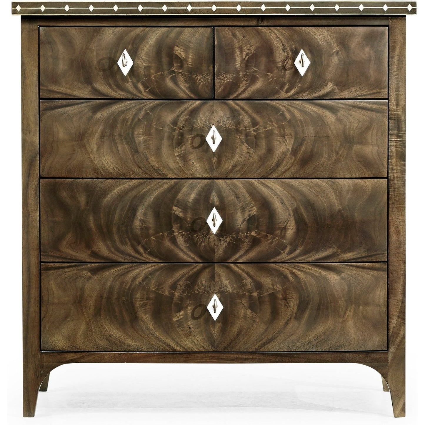 Jonathan Charles Buckingham Small Bleached Chest of Drawers with Bone Inlay (495832-MBL)