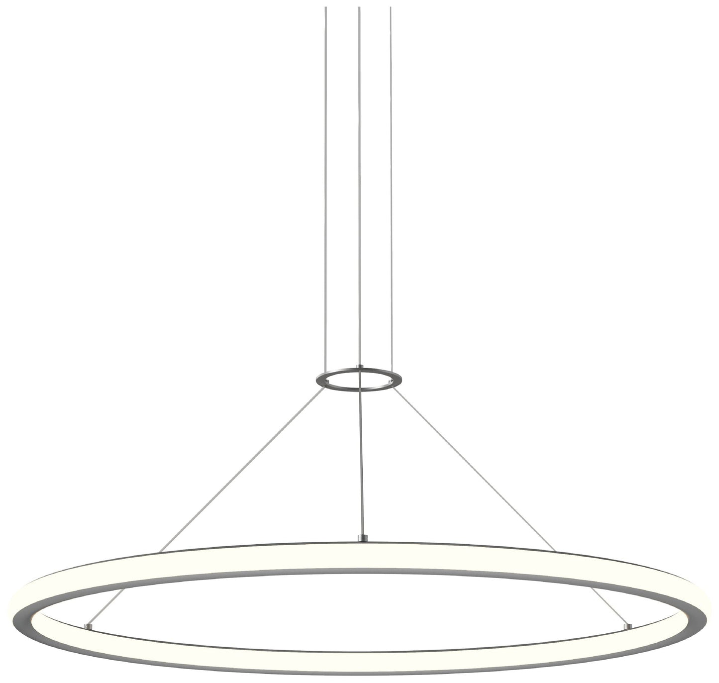 Luna 36" Round LED Pendant w/ 20' Cord (2700K) - Satin Aluminum