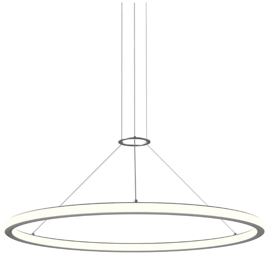 Luna 36" Round LED Pendant w/ 20' Cord (2700K) - Satin Aluminum