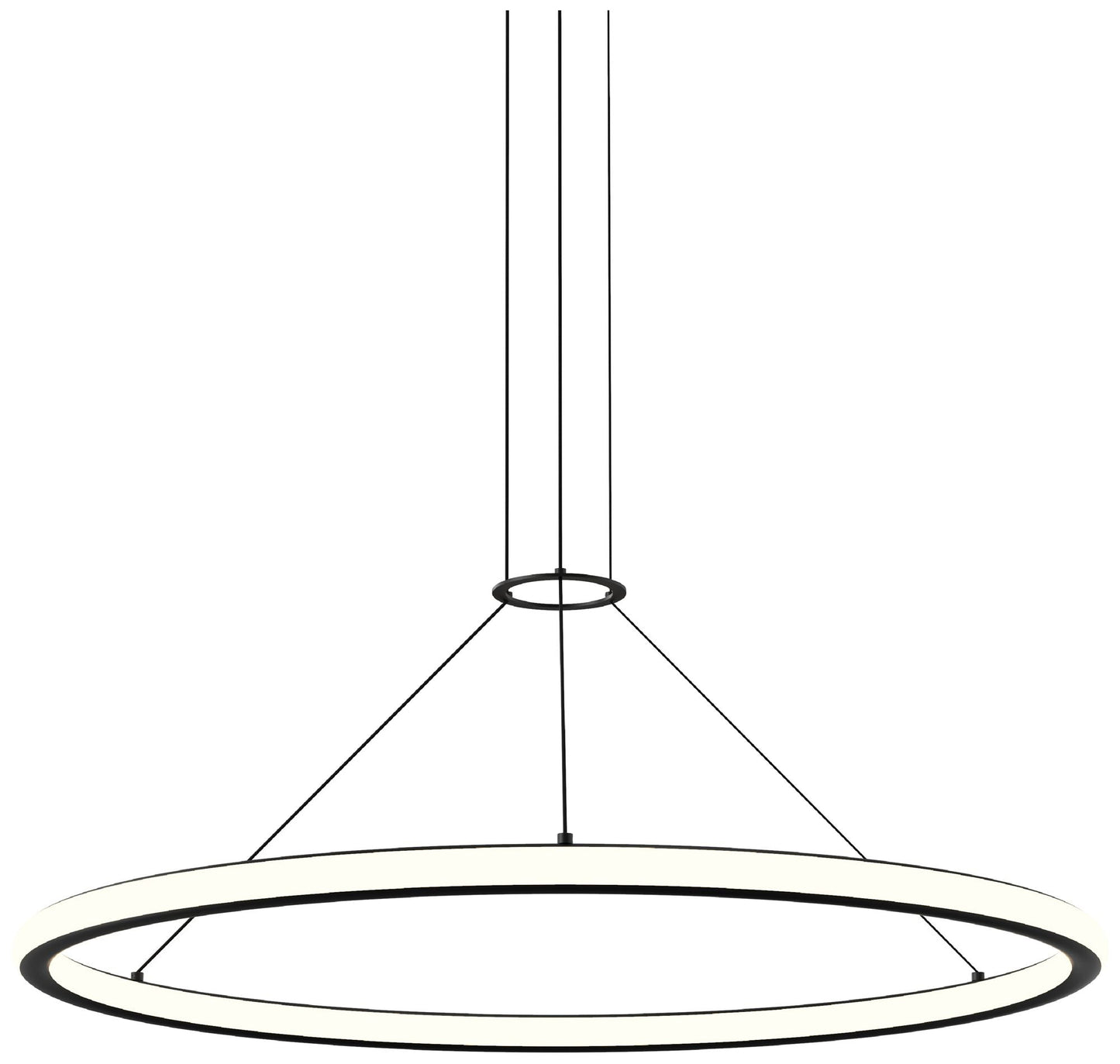Luna 36" Round LED Pendant w/ 20' Cord (2700K) - Satin Black